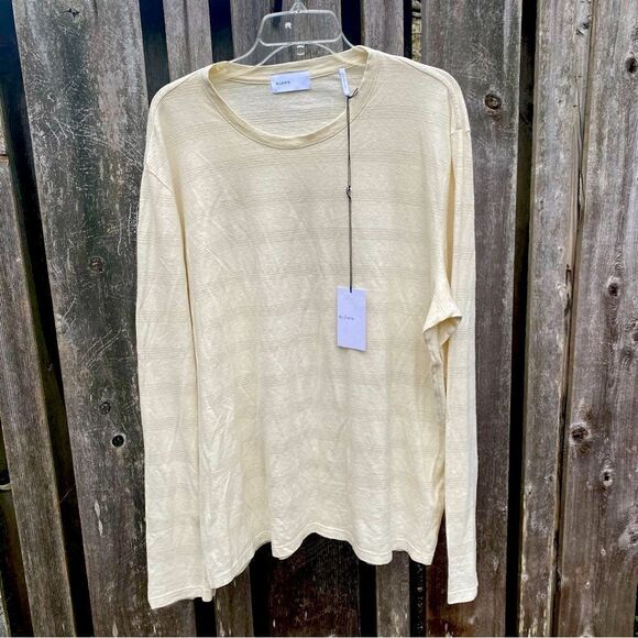 Men’s BLDWN Hemp Ticking Stripe Sweater Size Large NWT - Picture 1 of 8